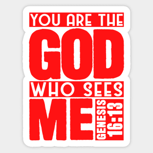 Genesis 16:13 God Who Sees Me Sticker